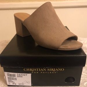 Tan Suede Sandal Mule